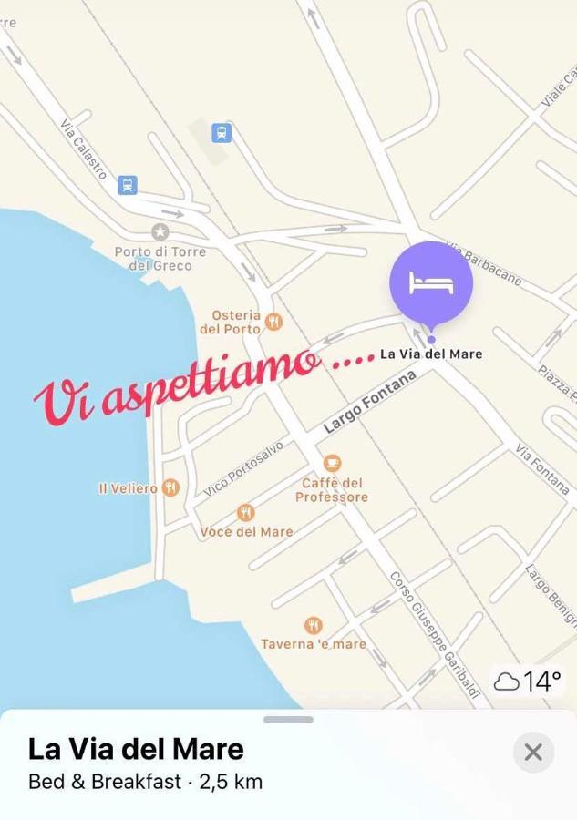 La Via Del Mare Bed & Breakfast Торе дел Греко Екстериор снимка